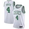 White Nenad Krstic Twill Basketball Jersey -Celtics #4 Krstic Twill Jerseys, FREE SHIPPING