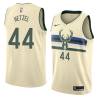 Cream Fred Hetzel Bucks #44 Twill Basketball Jersey FREE SHIPPING