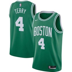 Green Jason Terry Twill Basketball Jersey -Celtics #4 Terry Twill Jerseys, FREE SHIPPING