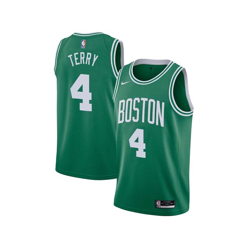 Green Jason Terry Twill Basketball Jersey -Celtics #4 Terry Twill Jerseys, FREE SHIPPING