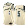 Cream_City Michael Carter-Williams Bucks #5 Twill Basketball Jersey FREE SHIPPING