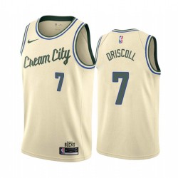 Cream_City Terry Driscoll Bucks #7 Twill Basketball Jersey FREE SHIPPING