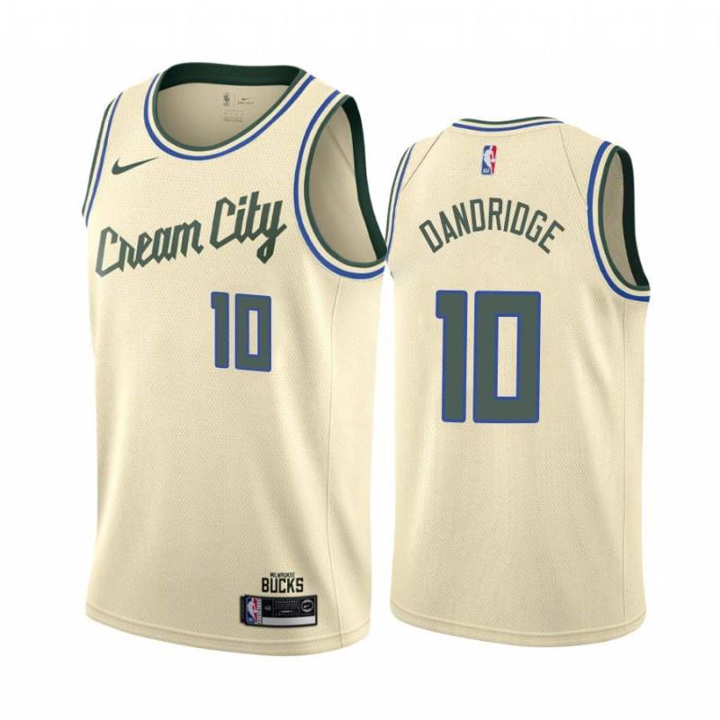 Cream_City Bob Dandridge Bucks #10 Twill Basketball Jersey FREE SHIPPING