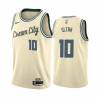 Cream_City Mike Glenn Bucks #10 Twill Basketball Jersey FREE SHIPPING