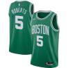 Green Bill Roberts Twill Basketball Jersey -Celtics #5 Roberts Twill Jerseys, FREE SHIPPING