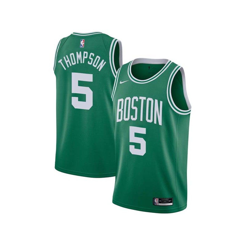 Green John Thompson Twill Basketball Jersey -Celtics #5 Thompson Twill Jerseys, FREE SHIPPING