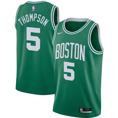 Green John Thompson Twill Basketball Jersey -Celtics #5 Thompson Twill Jerseys, FREE SHIPPING