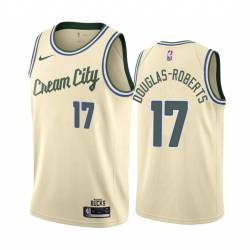 Cream_City Chris Douglas-Roberts Bucks #17 Twill Basketball Jersey FREE SHIPPING