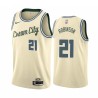 Cream_City Flynn Robinson Bucks #21 Twill Basketball Jersey FREE SHIPPING