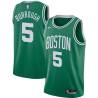 Green Junior Burrough Twill Basketball Jersey -Celtics #5 Burrough Twill Jerseys, FREE SHIPPING