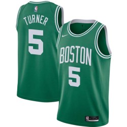 Green Wayne Turner Twill Basketball Jersey -Celtics #5 Turner Twill Jerseys, FREE SHIPPING