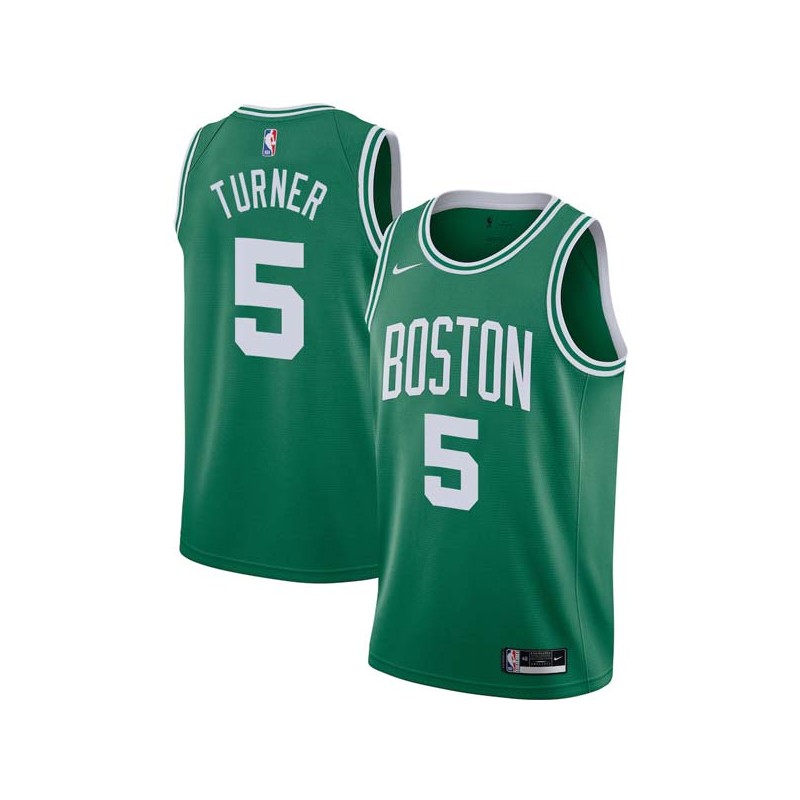 Green Wayne Turner Twill Basketball Jersey -Celtics #5 Turner Twill Jerseys, FREE SHIPPING