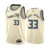 Cream_City Kareem Abdul-Jabbar Bucks #33 Twill Basketball Jersey FREE SHIPPING
