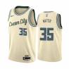 Cream_City Swen Nater Bucks #35 Twill Basketball Jersey FREE SHIPPING