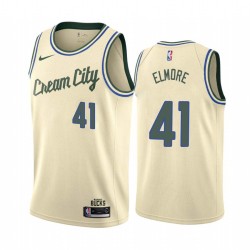 Cream_City Len Elmore Bucks #41 Twill Basketball Jersey FREE SHIPPING