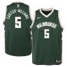 Green Michael Carter-Williams Bucks #5 Twill Basketball Jersey FREE SHIPPING