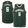 Green Pat Cummings Bucks #6 Twill Basketball Jersey FREE SHIPPING