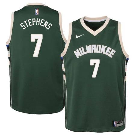 Green Everette Stephens Bucks #7 Twill Basketball Jersey FREE SHIPPING