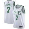 White Dermie O'Connell Twill Basketball Jersey -Celtics #7 O'Connell Twill Jerseys, FREE SHIPPING