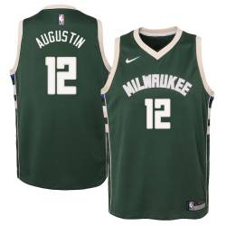 Green D.J. Augustin Bucks #12 Twill Basketball Jersey FREE SHIPPING