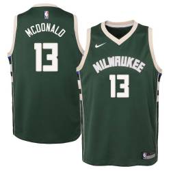 Green Glenn McDonald Bucks #13 Twill Basketball Jersey FREE SHIPPING