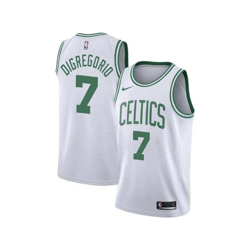 White Ernie DiGregorio Twill Basketball Jersey -Celtics #7 DiGregorio Twill Jerseys, FREE SHIPPING