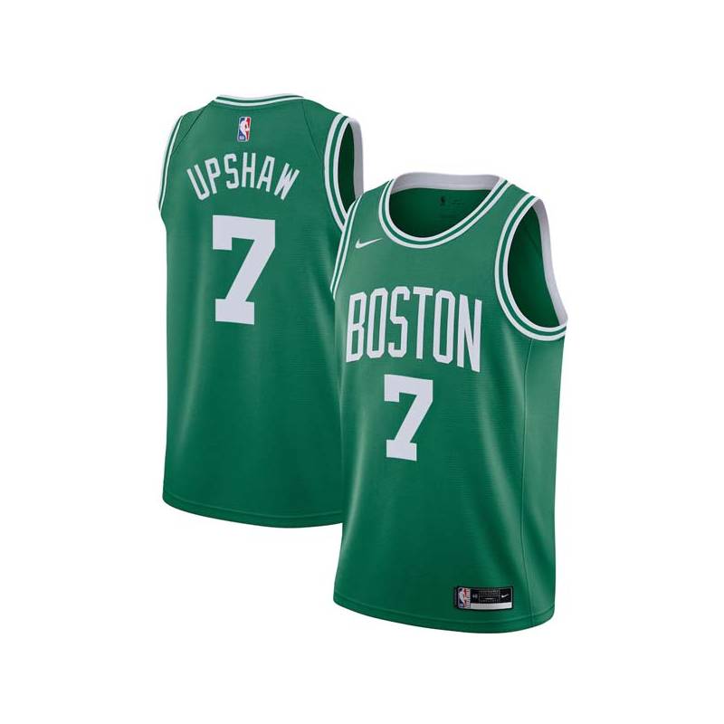 Green Kelvin Upshaw Twill Basketball Jersey -Celtics #7 Upshaw Twill Jerseys, FREE SHIPPING