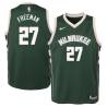 Green Gary Freeman Bucks #27 Twill Basketball Jersey FREE SHIPPING