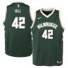 Green Tyrone Hill Bucks #42 Twill Basketball Jersey FREE SHIPPING