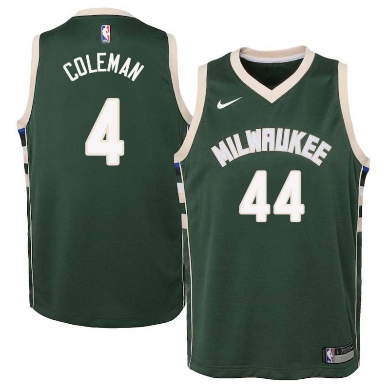 Green Ben Coleman Bucks #44 Twill Basketball Jersey FREE SHIPPING