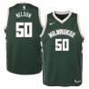 Green Barry Nelson Bucks #50 Twill Basketball Jersey FREE SHIPPING