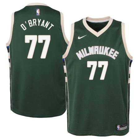 Green Johnny O'Bryant Bucks #77 Twill Basketball Jersey FREE SHIPPING