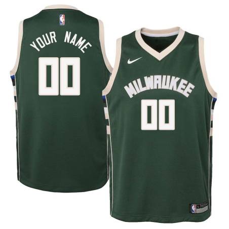 Green Milwaukee Bucks Custom Jersey, twill play name/number and team graphics