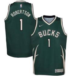 Green_Earned Oscar Robertson Bucks #1 Twill Basketball Jersey FREE SHIPPING
