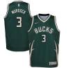 Green_Earned Eric Murdock Bucks #3 Twill Basketball Jersey FREE SHIPPING