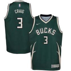 Green_Earned Torrey Craig Bucks #3 Twill Basketball Jersey FREE SHIPPING