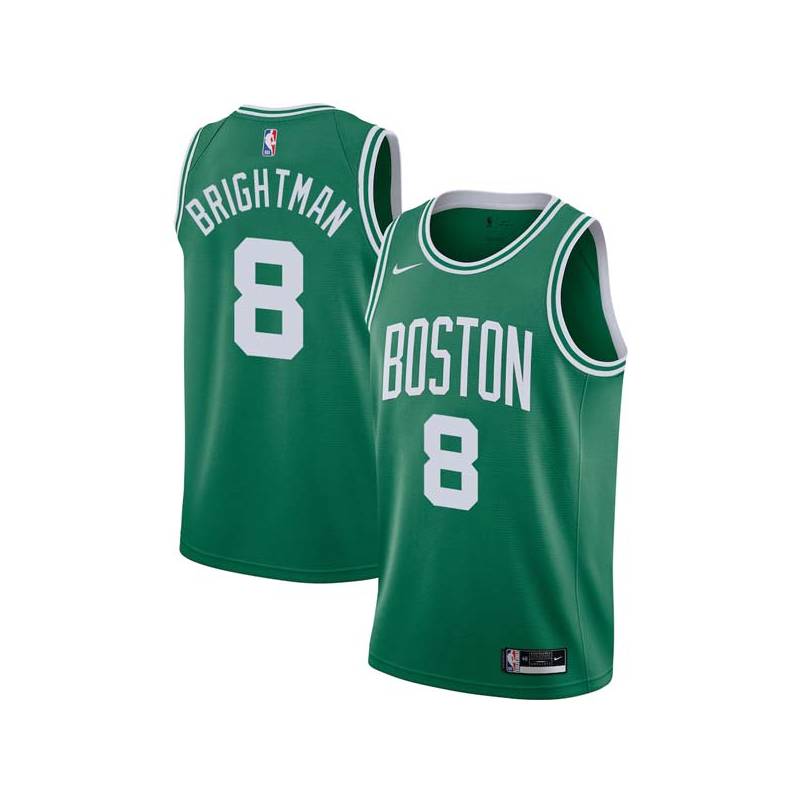 Green Al Brightman Twill Basketball Jersey -Celtics #8 Brightman Twill Jerseys, FREE SHIPPING