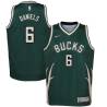 Green_Earned Marquis Daniels Bucks #6 Twill Basketball Jersey FREE SHIPPING