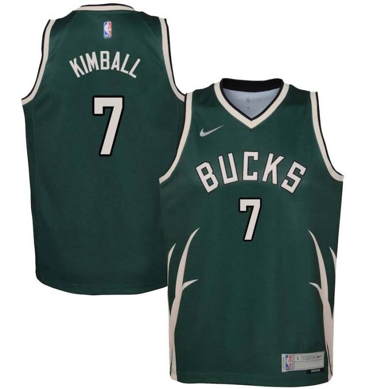 Green_Earned Toby Kimball Bucks #7 Twill Basketball Jersey FREE SHIPPING