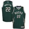 Green_Earned Khris Middleton Bucks #22 Twill Basketball Jersey FREE SHIPPING