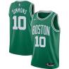 Green Connie Simmons Twill Basketball Jersey -Celtics #10 Simmons Twill Jerseys, FREE SHIPPING