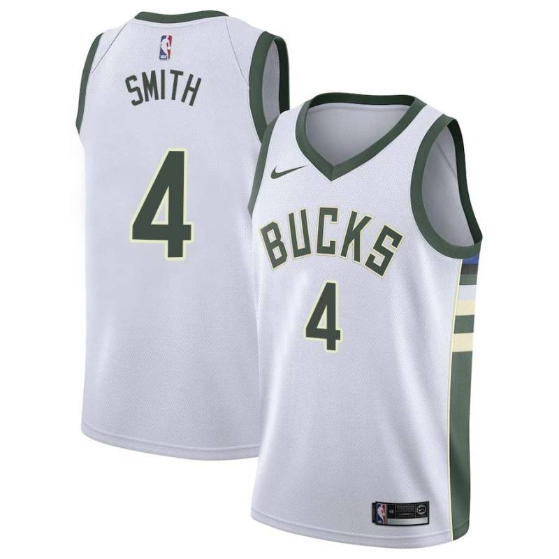 Green_Earned Greg Smith Bucks #4 Twill Basketball Jersey FREE SHIPPING