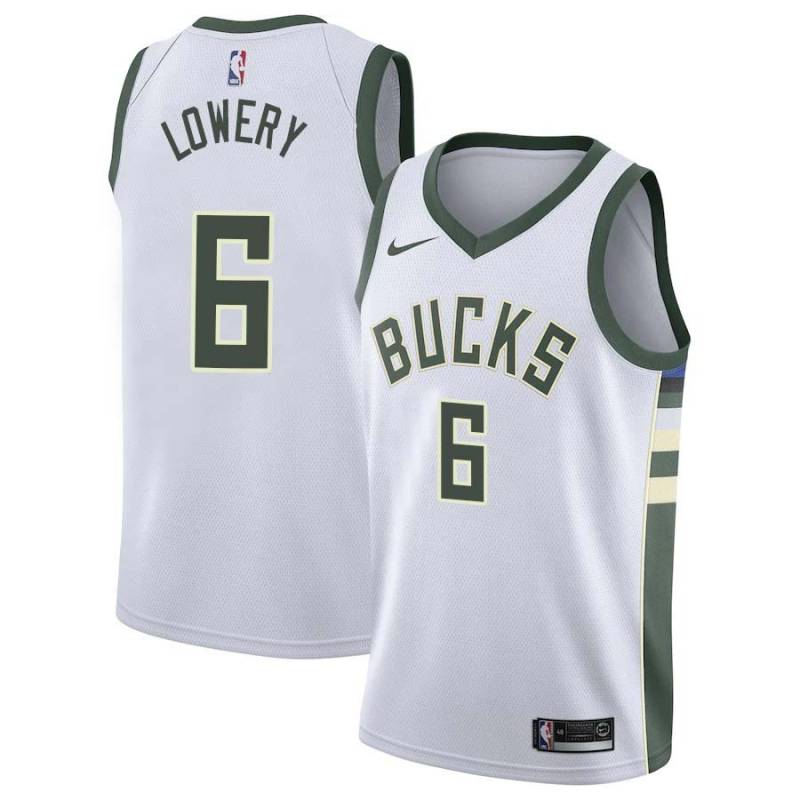 Green_Earned Charlie Lowery Bucks #6 Twill Basketball Jersey FREE SHIPPING