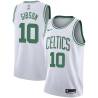 Hoot Gibson Twill Basketball Jersey -Celtics #10 Gibson Twill Jerseys, FREE SHIPPING