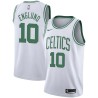 White Gene Englund Twill Basketball Jersey -Celtics #10 Englund Twill Jerseys, FREE SHIPPING