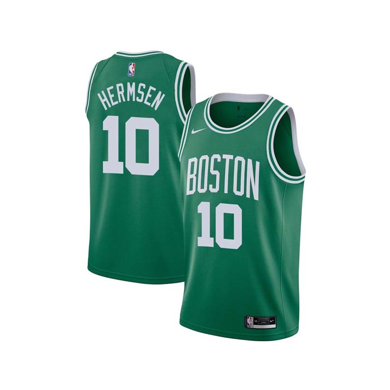 Green Kleggie Hermsen Twill Basketball Jersey -Celtics #10 Hermsen Twill Jerseys, FREE SHIPPING