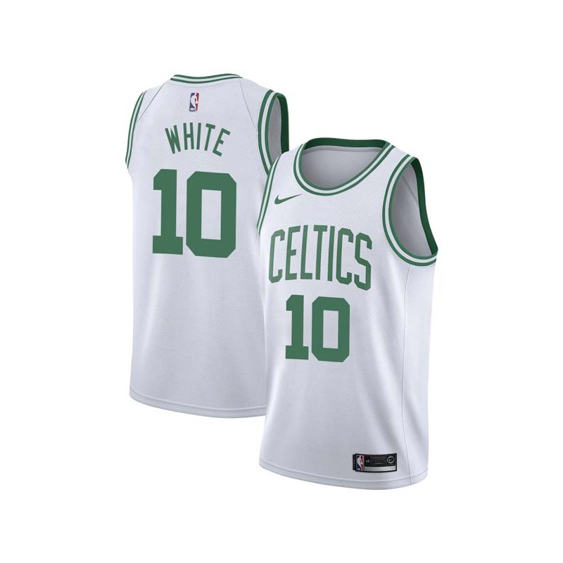 White Jo Jo White Twill Basketball Jersey -Celtics #10 White Twill Jerseys, FREE SHIPPING