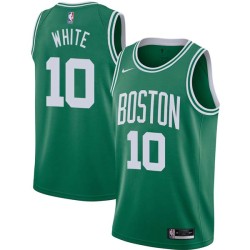 Green Jo Jo White Twill Basketball Jersey -Celtics #10 White Twill Jerseys, FREE SHIPPING