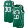 Green Jo Jo White Twill Basketball Jersey -Celtics #10 White Twill Jerseys, FREE SHIPPING