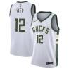 White Royal Ivey Bucks #12 Twill Basketball Jersey FREE SHIPPING